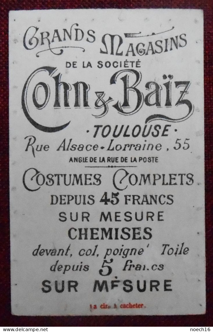 Chromo Publicité, Magasins Cohn & Baïz, Toulouse / Costumes, Chemises - Other & Unclassified