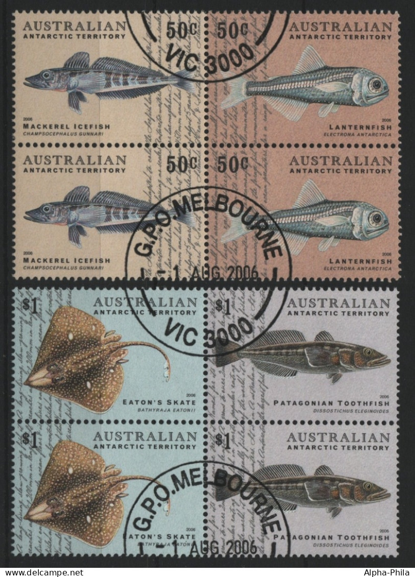 AAT / Austral. Antarktis 2006 - Mi-Nr. 165-168 Gest / Used - Fische / Fish - Gebraucht