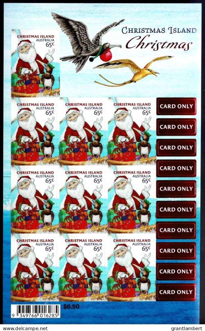 Christmas Island 2023 Christmas - Santa Self-adhesive Sheetlet MNH - Christmas Island