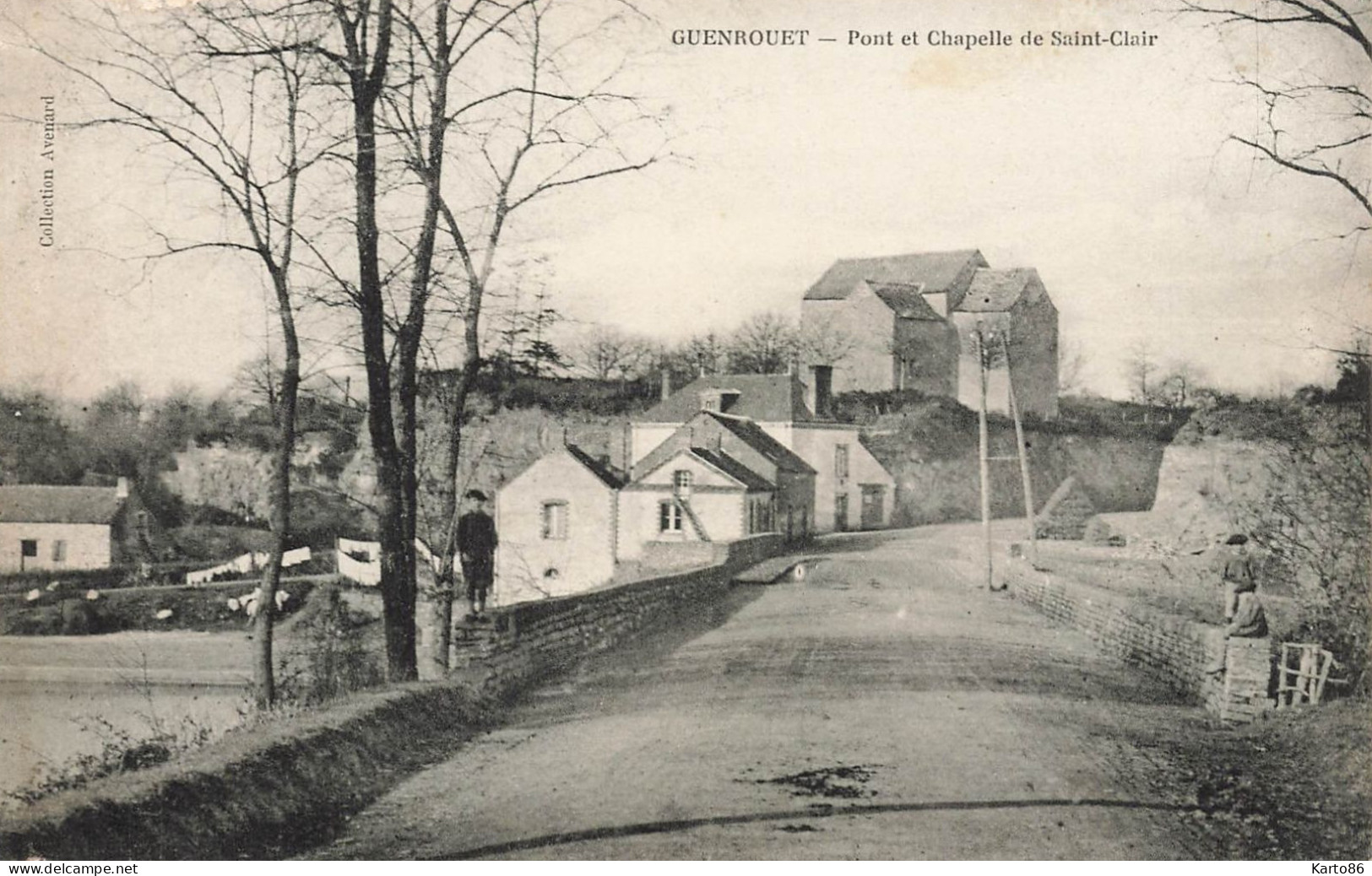 Guenrouet * Route , Pont Et Chapelle De Saint Clair * Villageois Enfant - Guenrouet