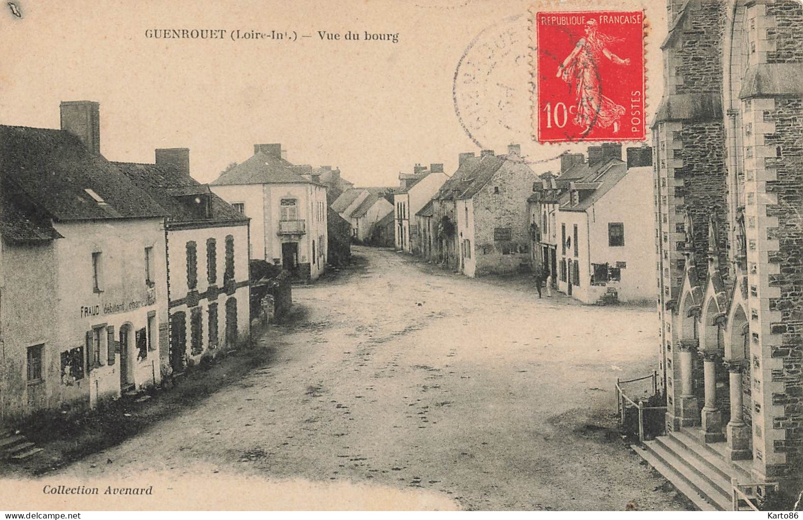 Guenrouet * Vue Du Bourg * Débitant FRAUD * Villageois - Guenrouet