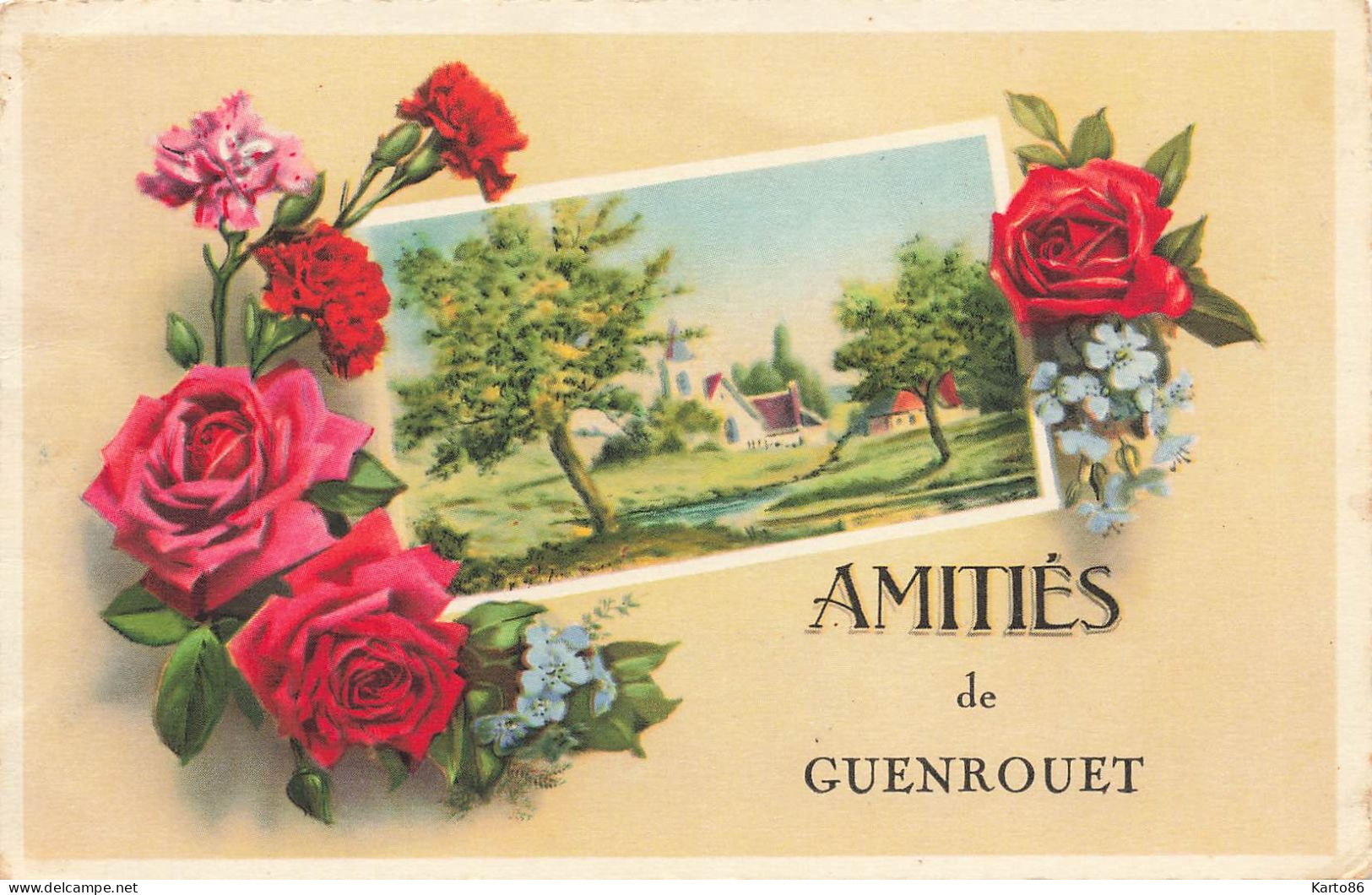 Guenrouet * Souvenir Du Village , Amitiés ! - Guenrouet