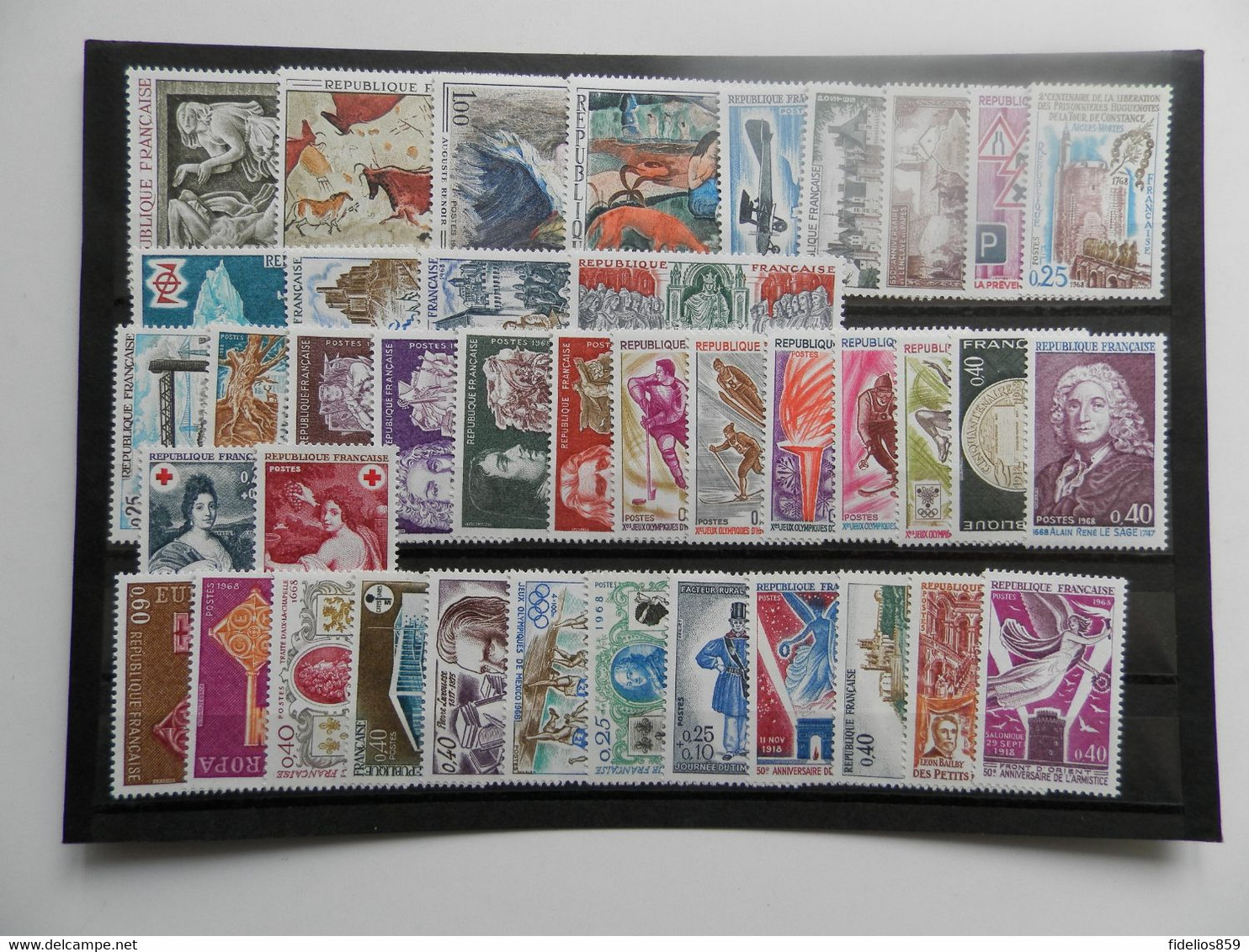 FRANCE ANNEE COMPLETE 1968 SOIT 40 TIMBRES NEUFS SANS CHARNIERE NI TRACE 1ER CHOIX - 1960-1969