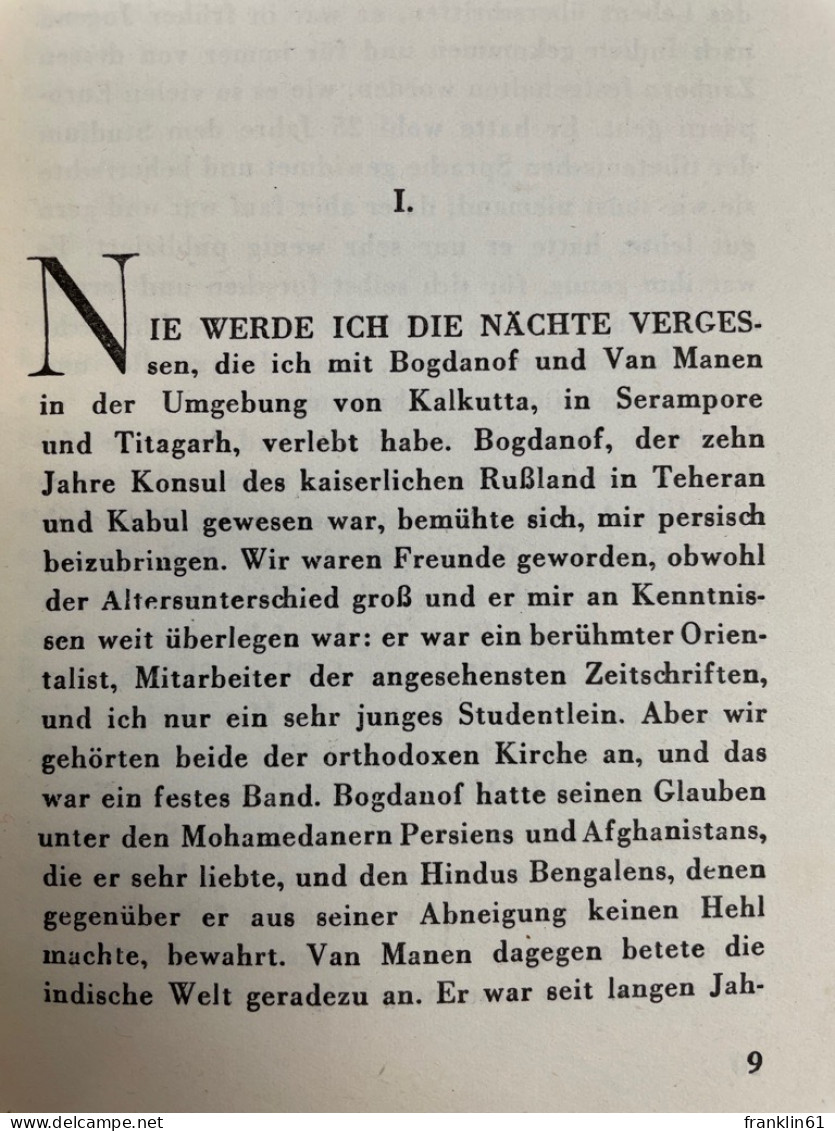 Nächte In Serampore : 2 Novellen. - Poems & Essays