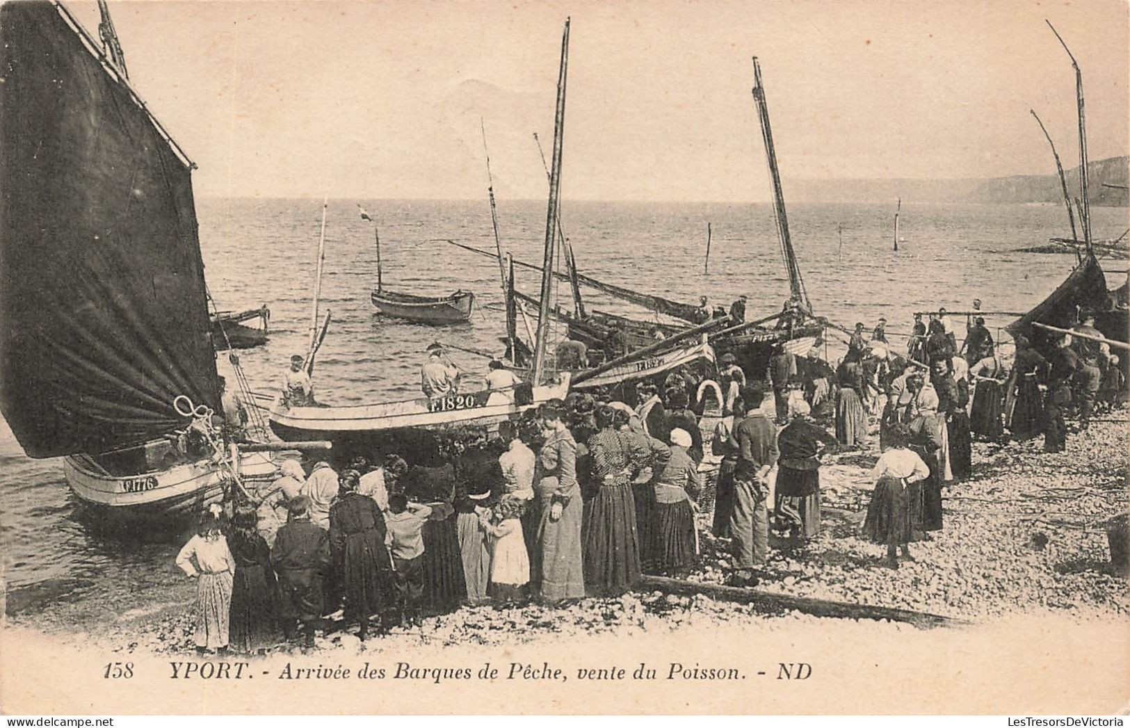 FRANCE - Yport - Arrivée Des Barques De Pêche Vente De Poisson - Animé - Carte Postale Ancienne - Yport