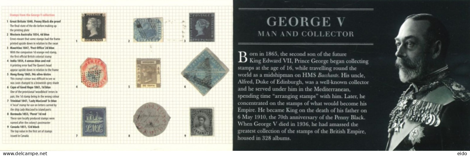 GREAT BRITAIN  : - 2010, SPECIAL ISSUE OF ROYAL MAIL STAMPS BOOKLET OF (1910 - 1936) KING GEORGE V. UMM (**). - Lettres & Documents