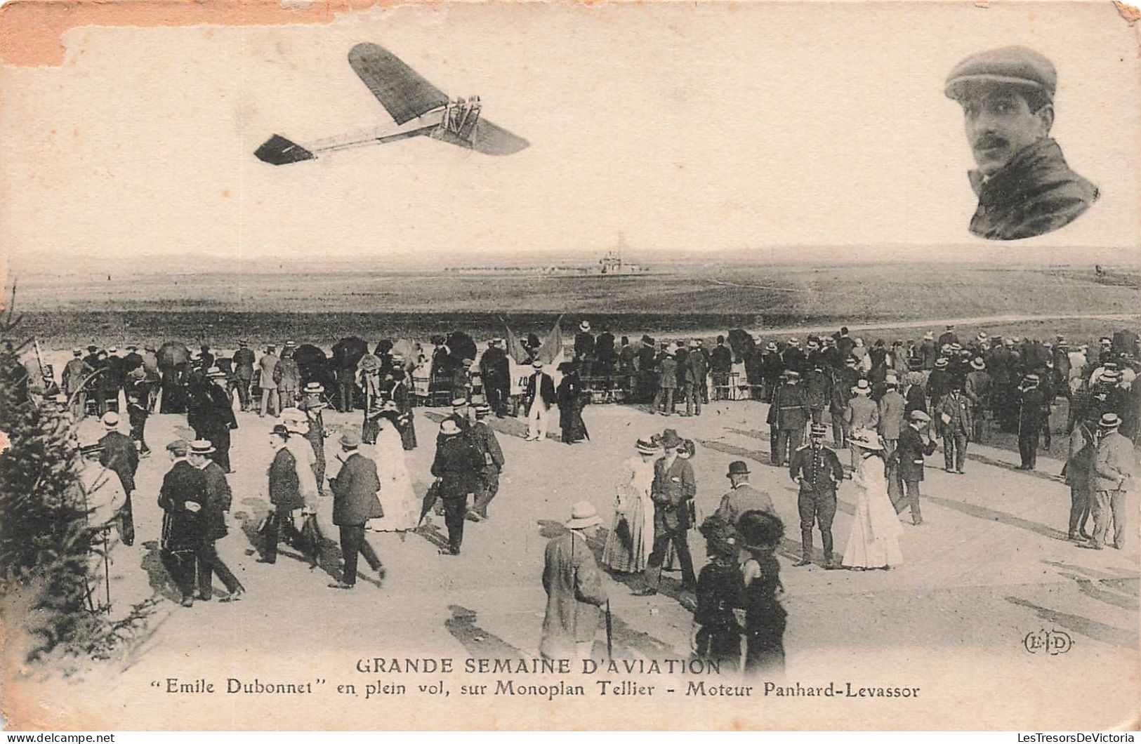 EVÉNEMENTS - Grande Semaine D'aviation - Emile Dubonnet - Monoplan Tellier - Carte Postale Ancienne - Autres & Non Classés