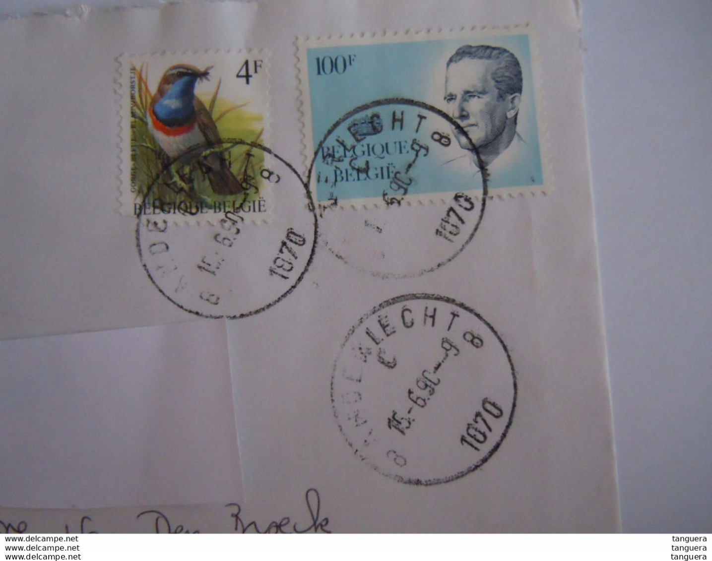 België Belgique Brief Lettre Recommandée Velghe 1990 Anderlecht 8 - Berchem - 1981-1990 Velghe