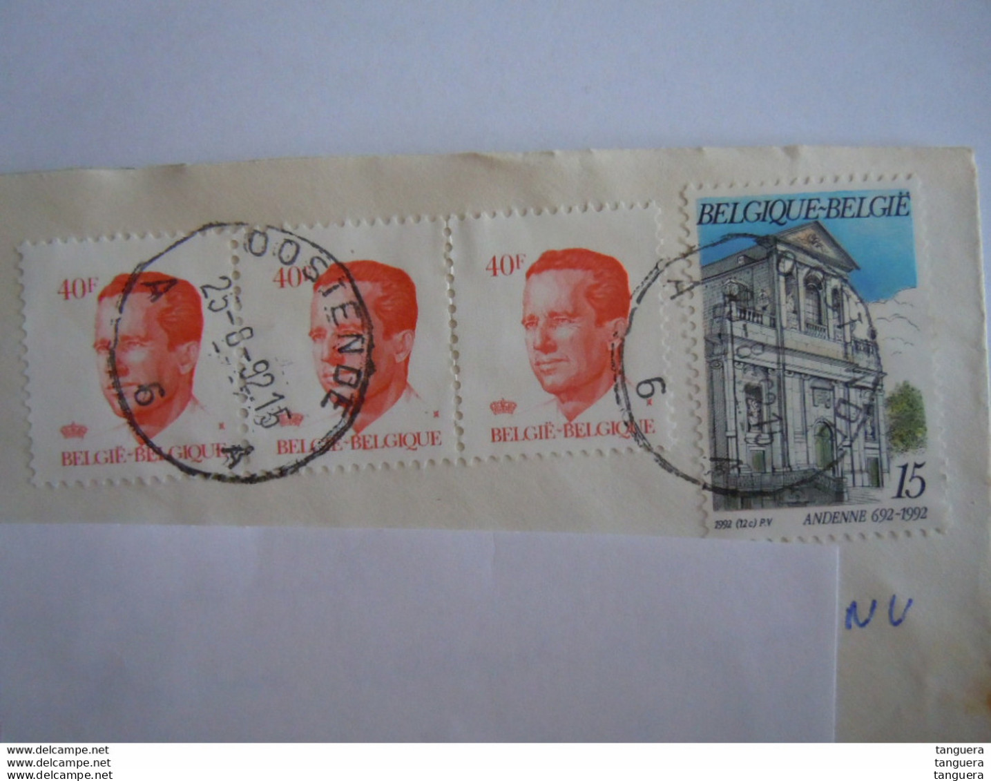 België Belgique Brief Lettre Recommandée Velghe 1992 Oostende 6 - Berchem - 1981-1990 Velghe