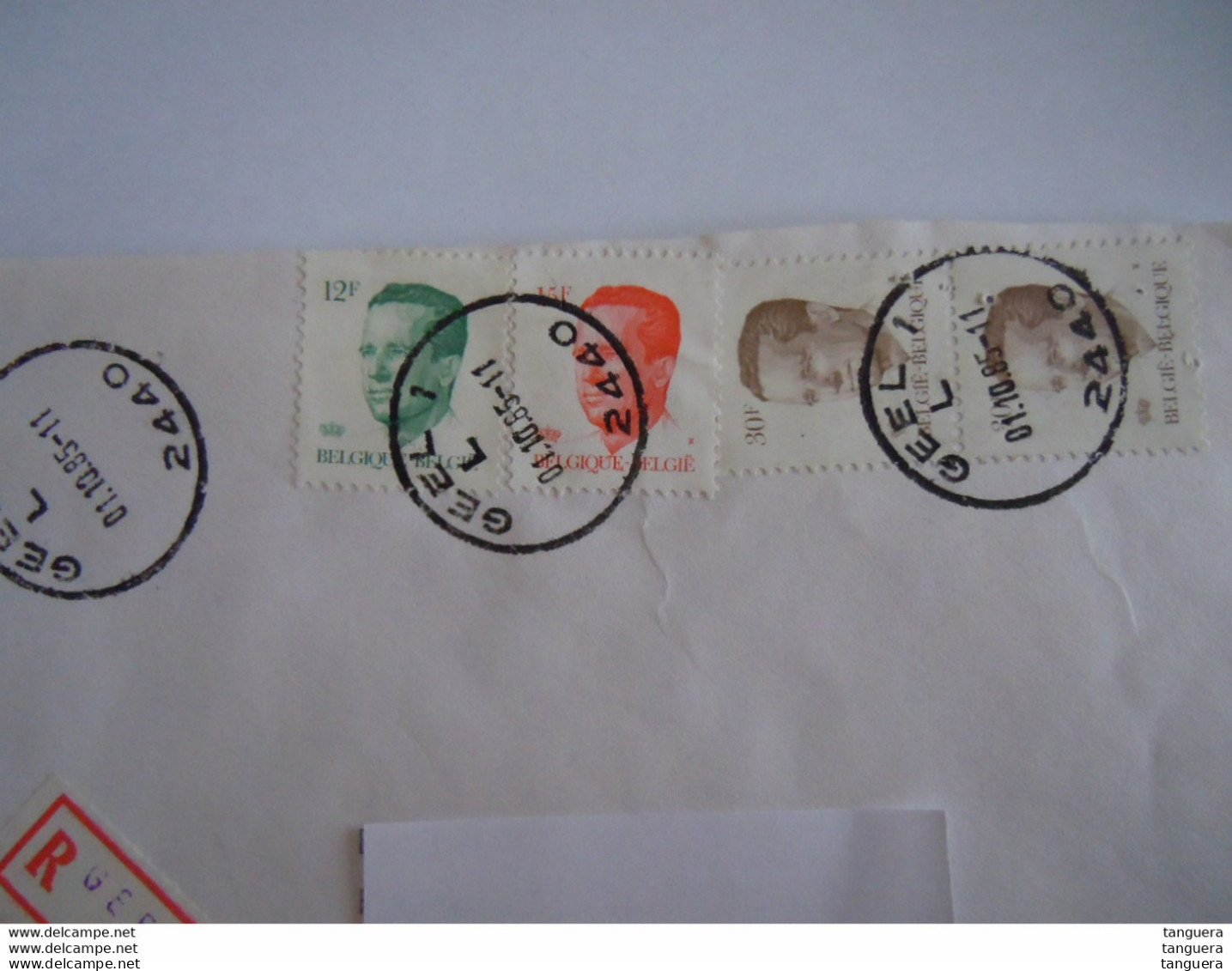 België Belgique Brief Lettre Recommandée Velghe 1985 Geel 1 - Antwerpen - 1981-1990 Velghe