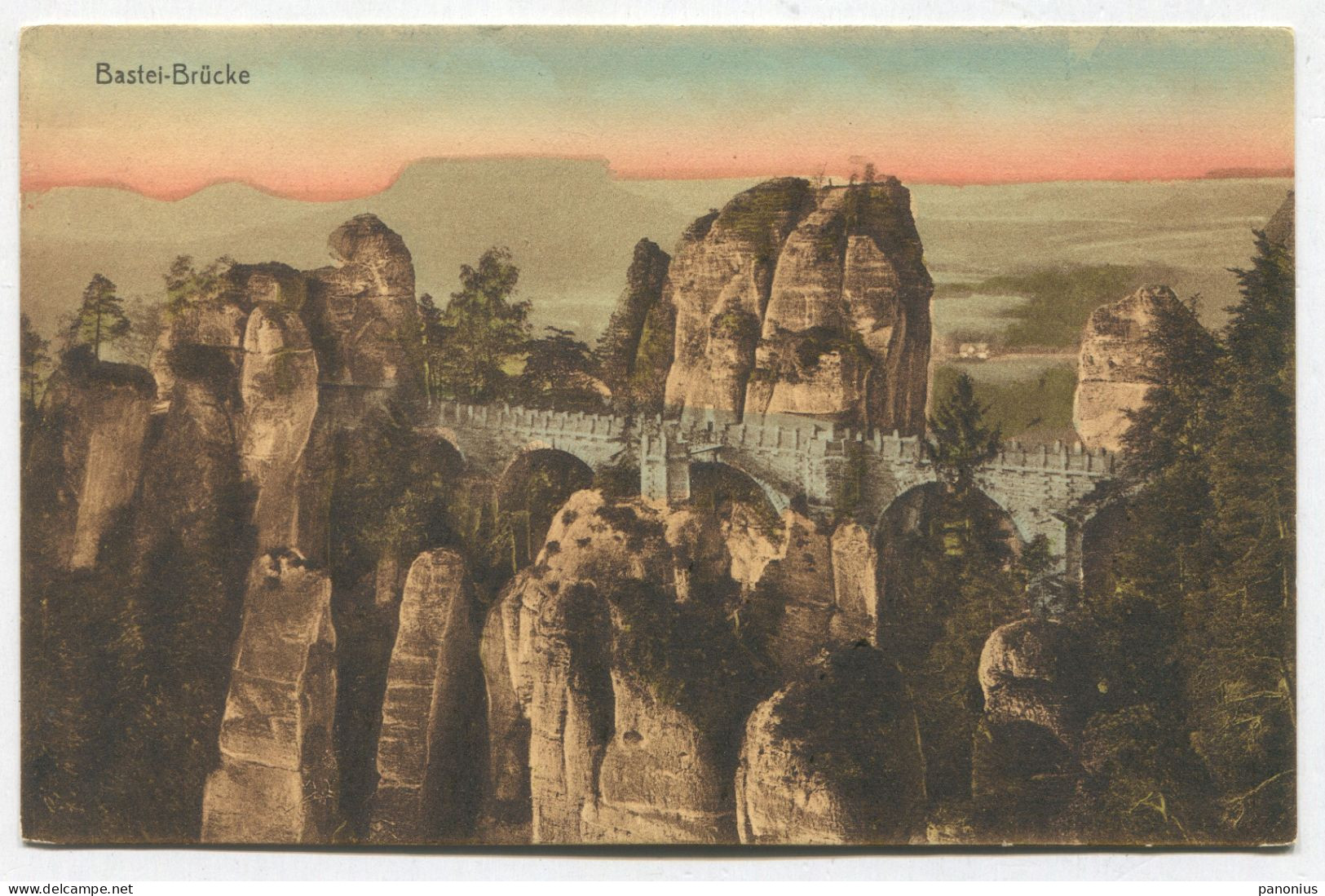 BASTEI BRUCKE  GERMANY, Year 1925 - Bastei (sächs. Schweiz)