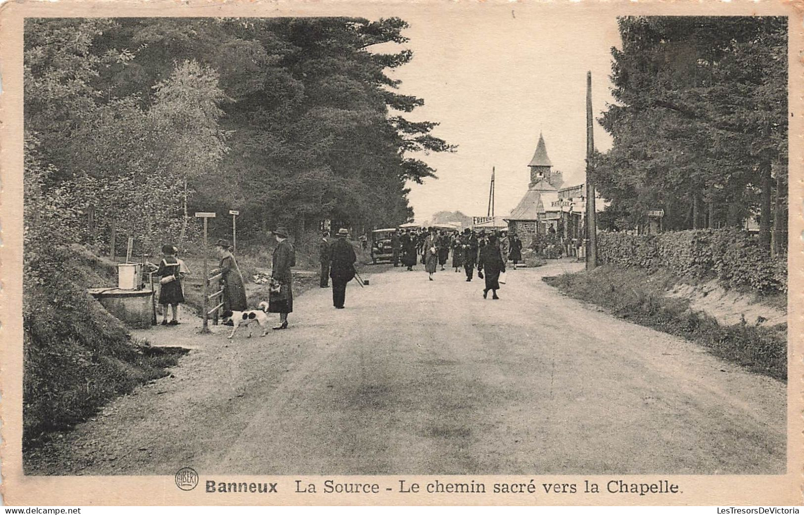 BELGIQUE - Sprimont - Banneux - La Source - Le Chemin Sacré Vers La Chapelle - Animé - Carte Postale Ancienne - Sprimont