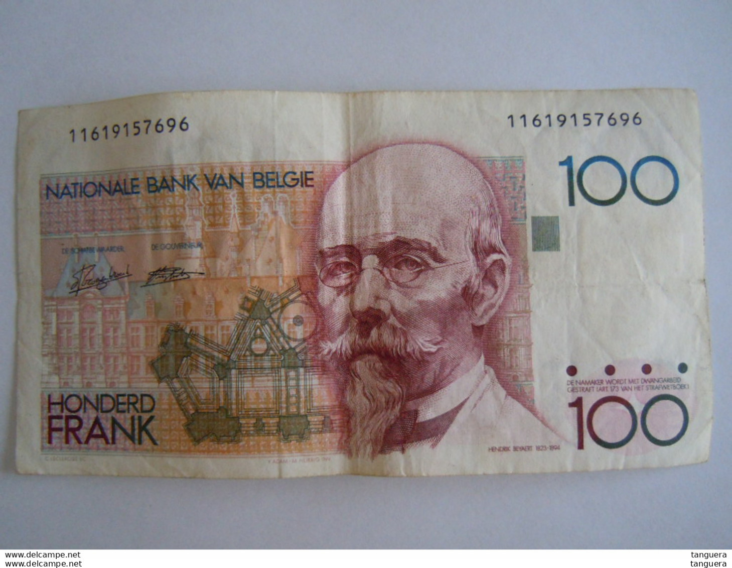 België Belgique 100 Frank 11619157696 Hendrik Beyaert - 100 Francs