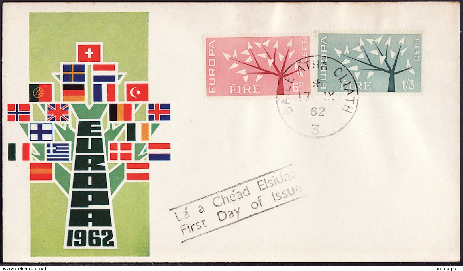 Irlande - Ireland - Irland FDC1 1962 Y&T N°155 à 156 - Michel N°155 à 156 - EUROPA - FDC