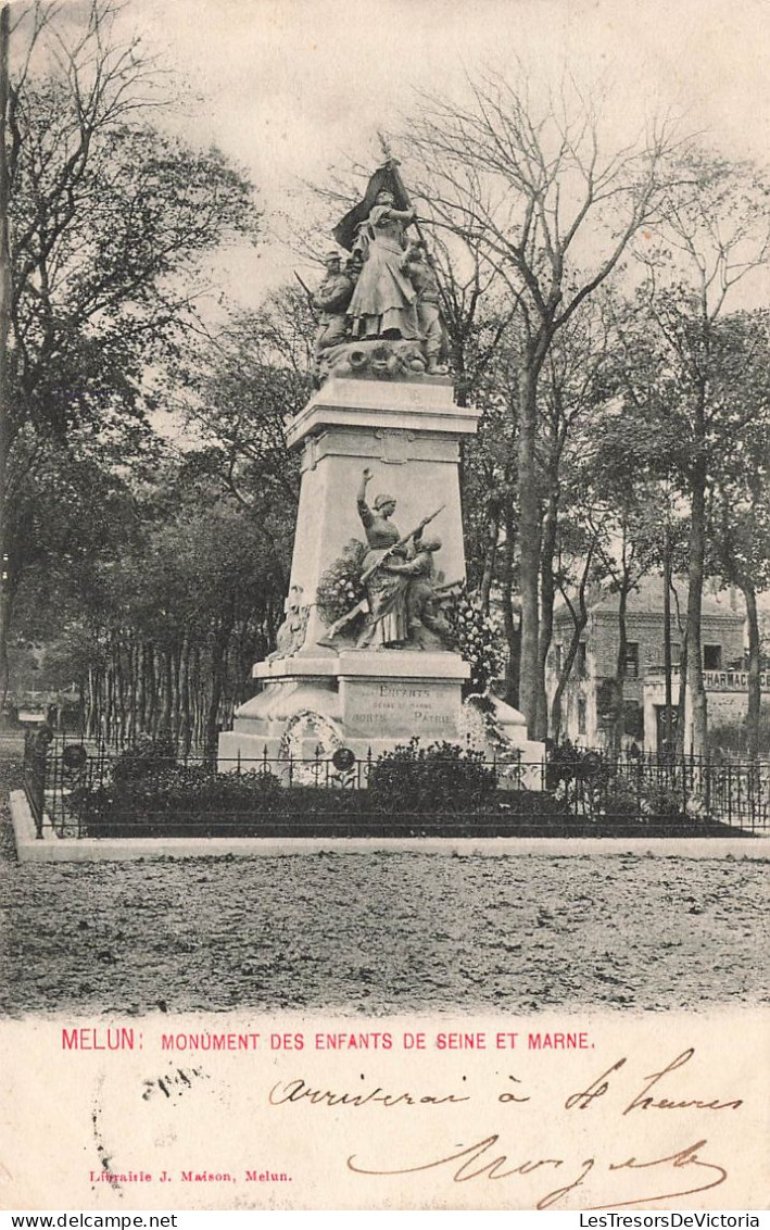 FRANCE - Melun - Monument Des Enfants De Seine Et Marne - Carte Postale Ancienne - Melun