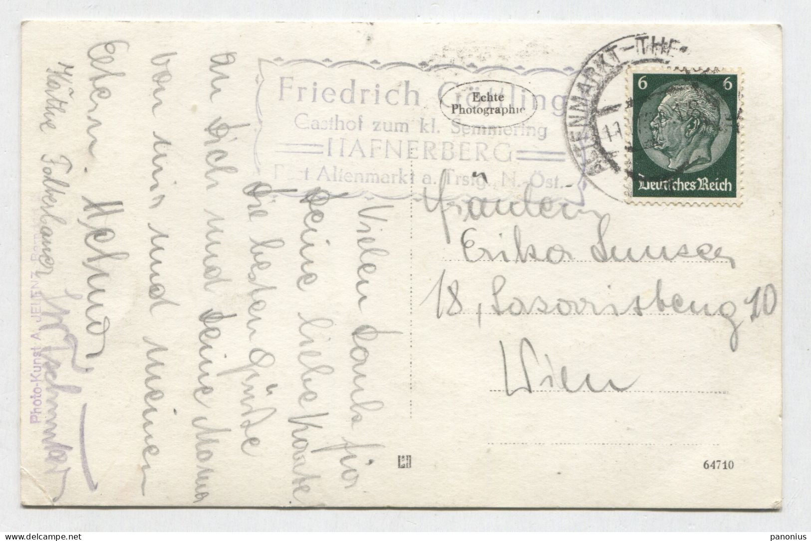 HAFNERBERG  AUSTRIA, Year 1939 - Altenmarkt Im Pongau