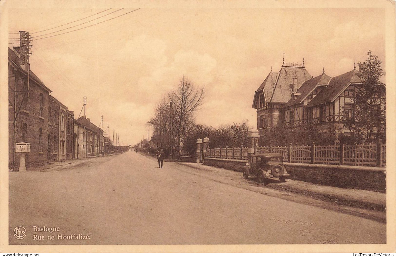 BELGIQUE - Bastogne - Rue De Houffalize - Edit Nels - Carte Postale Ancienne - Bastogne