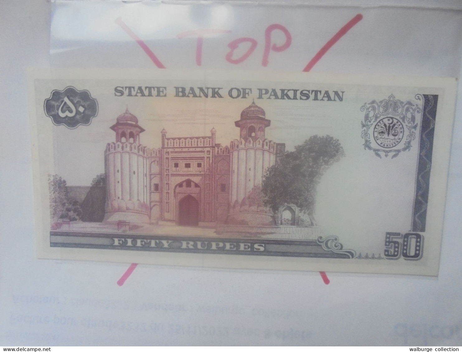 PAKISTAN 50 RUPEES 1986 Neuf (épinglé) (B.31) - Pakistán