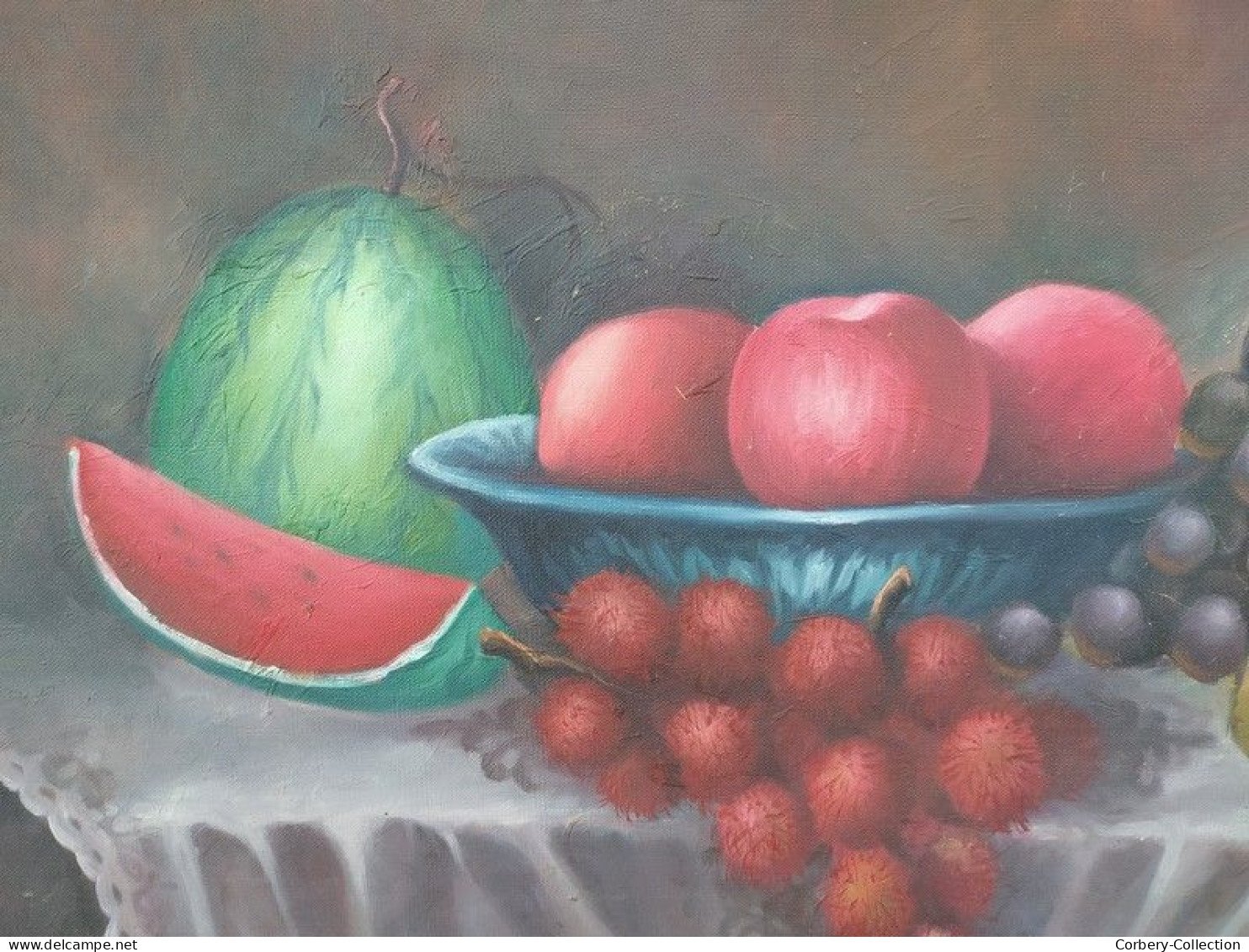 Tableau Nature Morte Aux Fruits - Olieverf