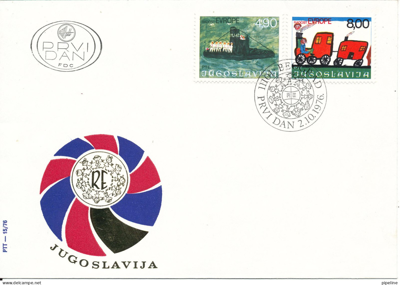 Yugoslavia FDC 2-10-1976 EUROPA CEPT Complete Set With Cachet - 1976