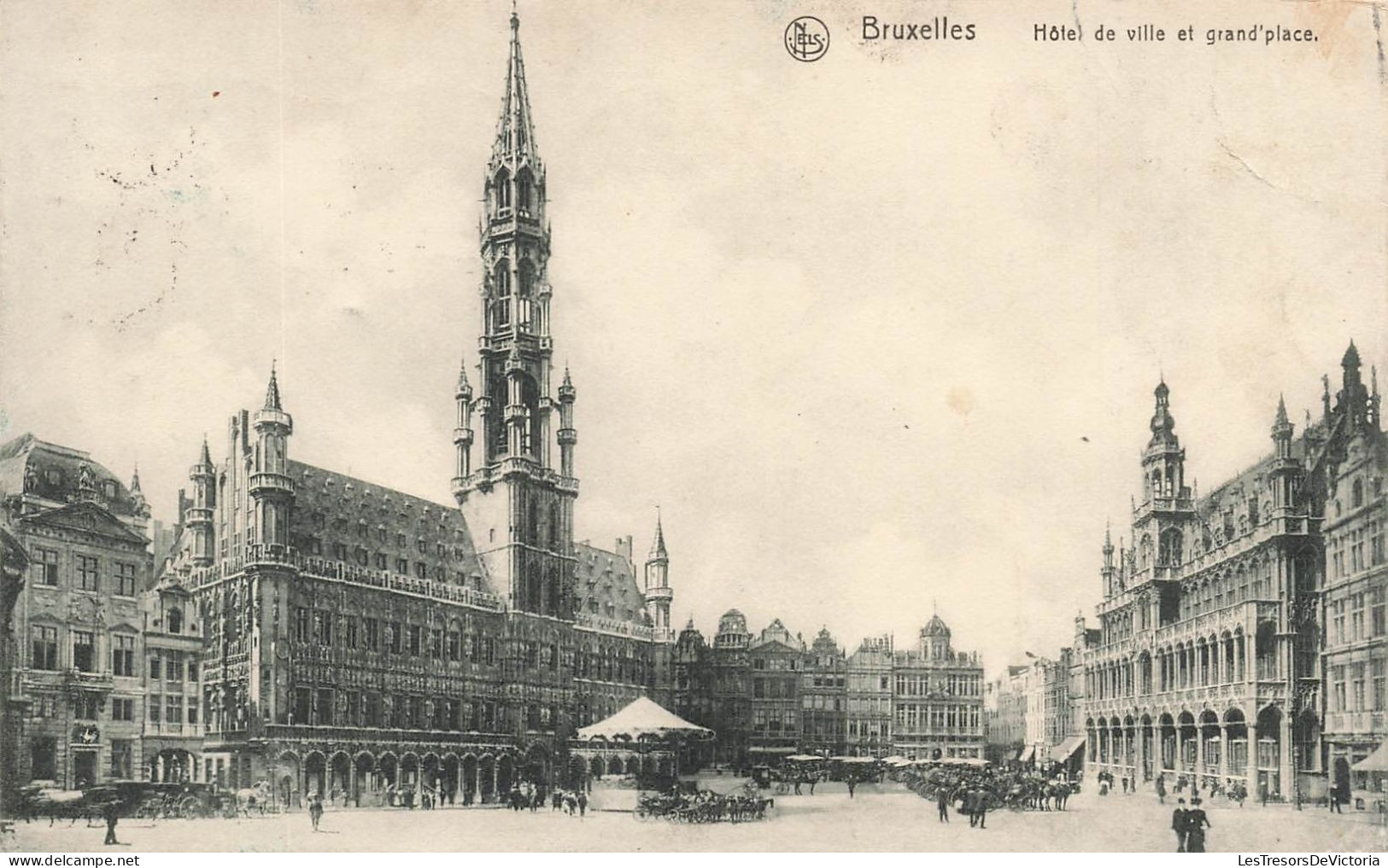 BELGIQUE - Bruxelles - Hôtel De Ville Et Grand'Place - Animé - Nels - Carte Postale - Marktpleinen, Pleinen