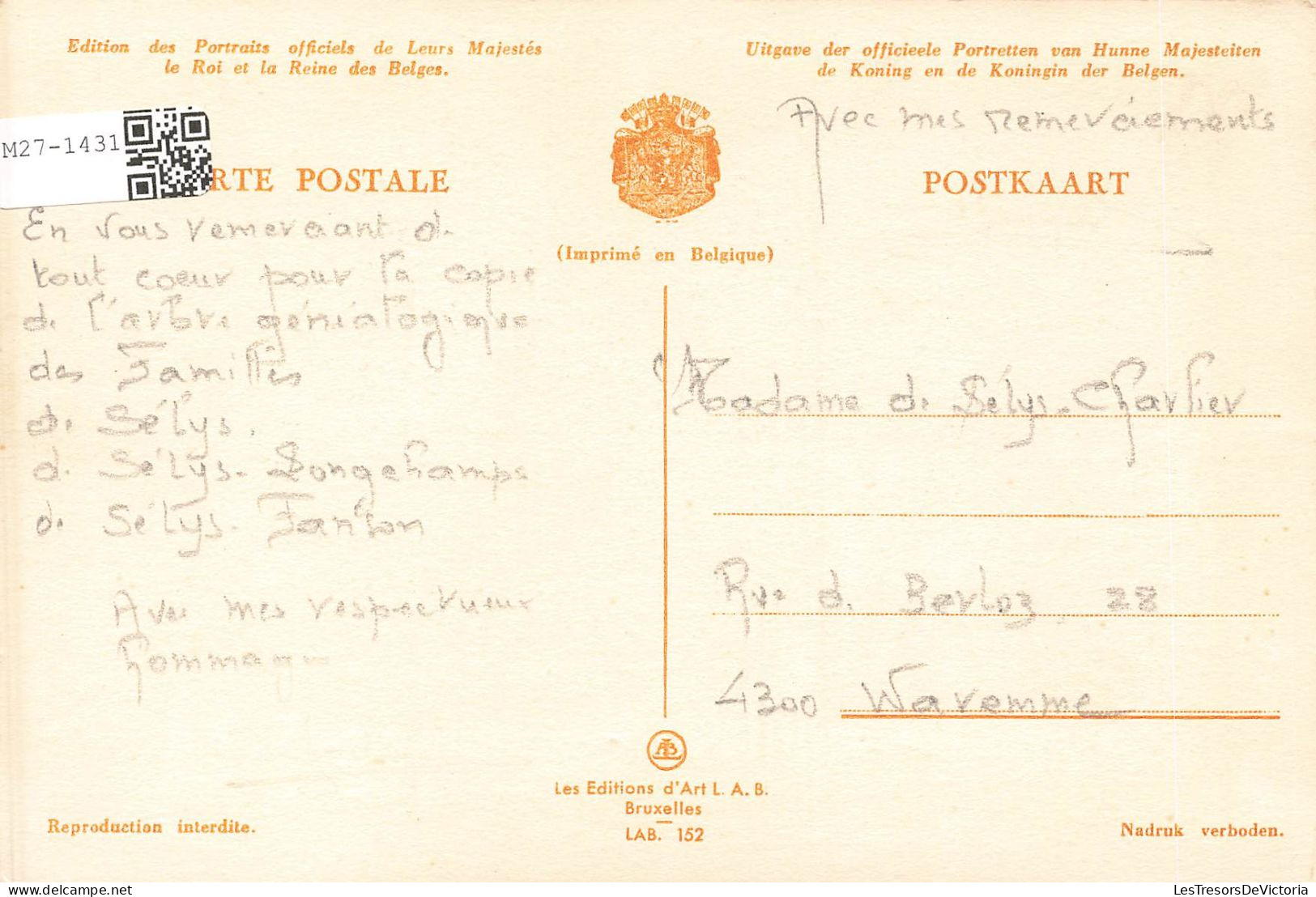 FAMILLES ROYALES - Astrid - Reine De Suède - Carte Postale Ancienne - Königshäuser
