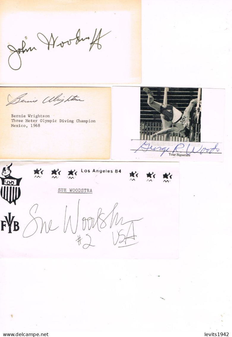 JEUX OLYMPIQUES - AUTOGRAPHES DE MEDAILLES OLYMPIQUES - CONCURRENTS DES ETATS-UNIS  - - Autogramme