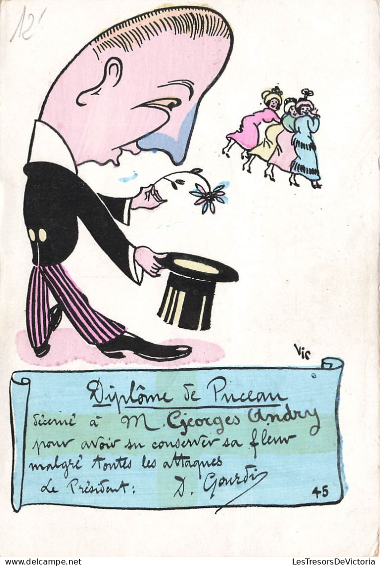 ILLUSTRATEUR - Diplôme De Puceau - Colorisé - Carte Postale Ancienne - Sonstige & Ohne Zuordnung