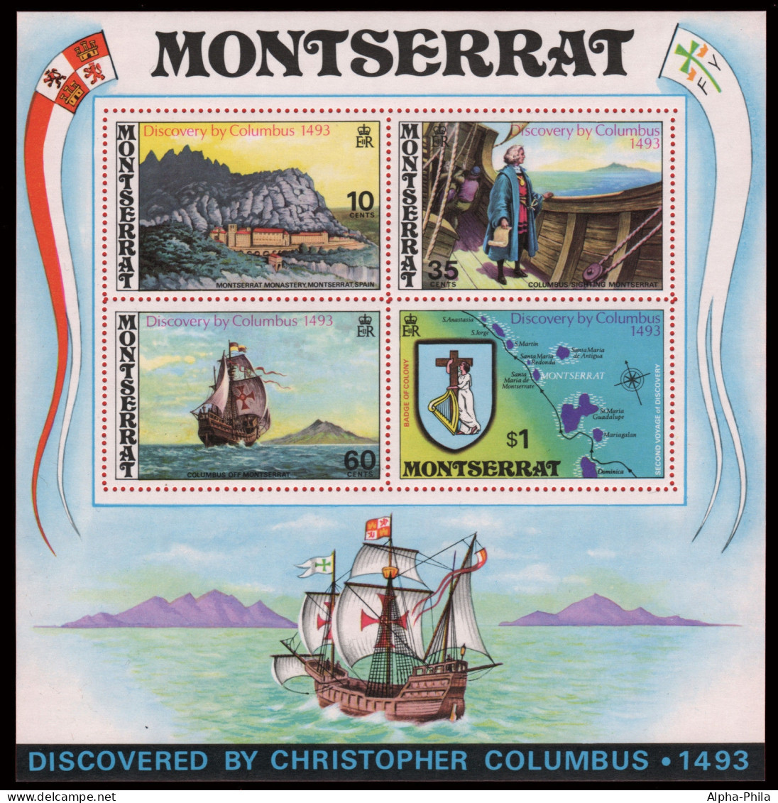 Montserrat 1973 - Mi-Nr. Block 3 ** - MNH - Schiffe / Ships - Kolumbus - Montserrat