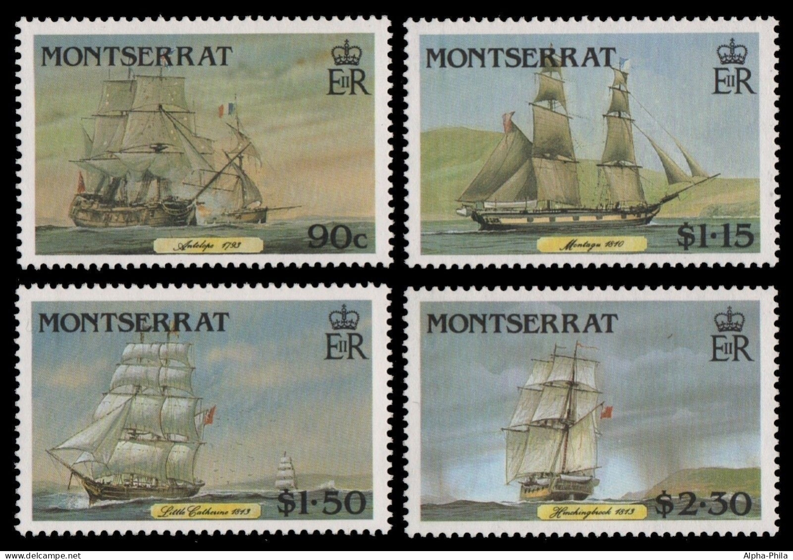 Montserrat 1986 - Mi-Nr. 643-646 ** - MNH - Schiffe / Ships - Montserrat