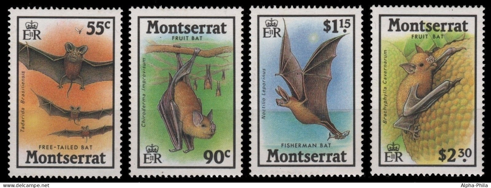 Montserrat 1988 - Mi-Nr. 696-699 ** - MNH - Fledermäuse / Bats - Montserrat