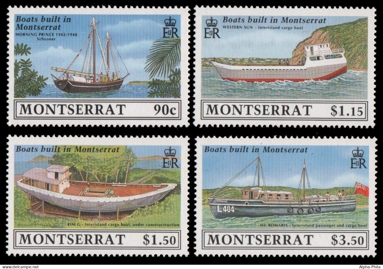 Montserrat 1989 - Mi-Nr. Mi.Nr. 746-749 ** - MNH - Schiffe / Ships - Montserrat