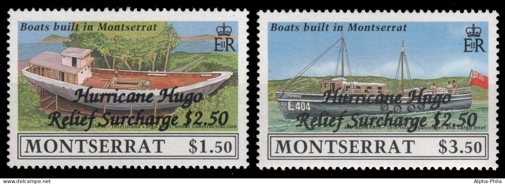 Montserrat 1989 - Mi-Nr. 755-756 ** - MNH - Schiffe / Ships - Montserrat