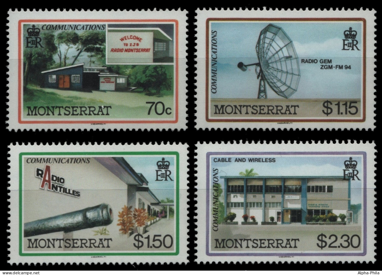 Montserrat 1986 - Mi-Nr. 647-650 ** - MNH - Rundfunkwesen - Montserrat