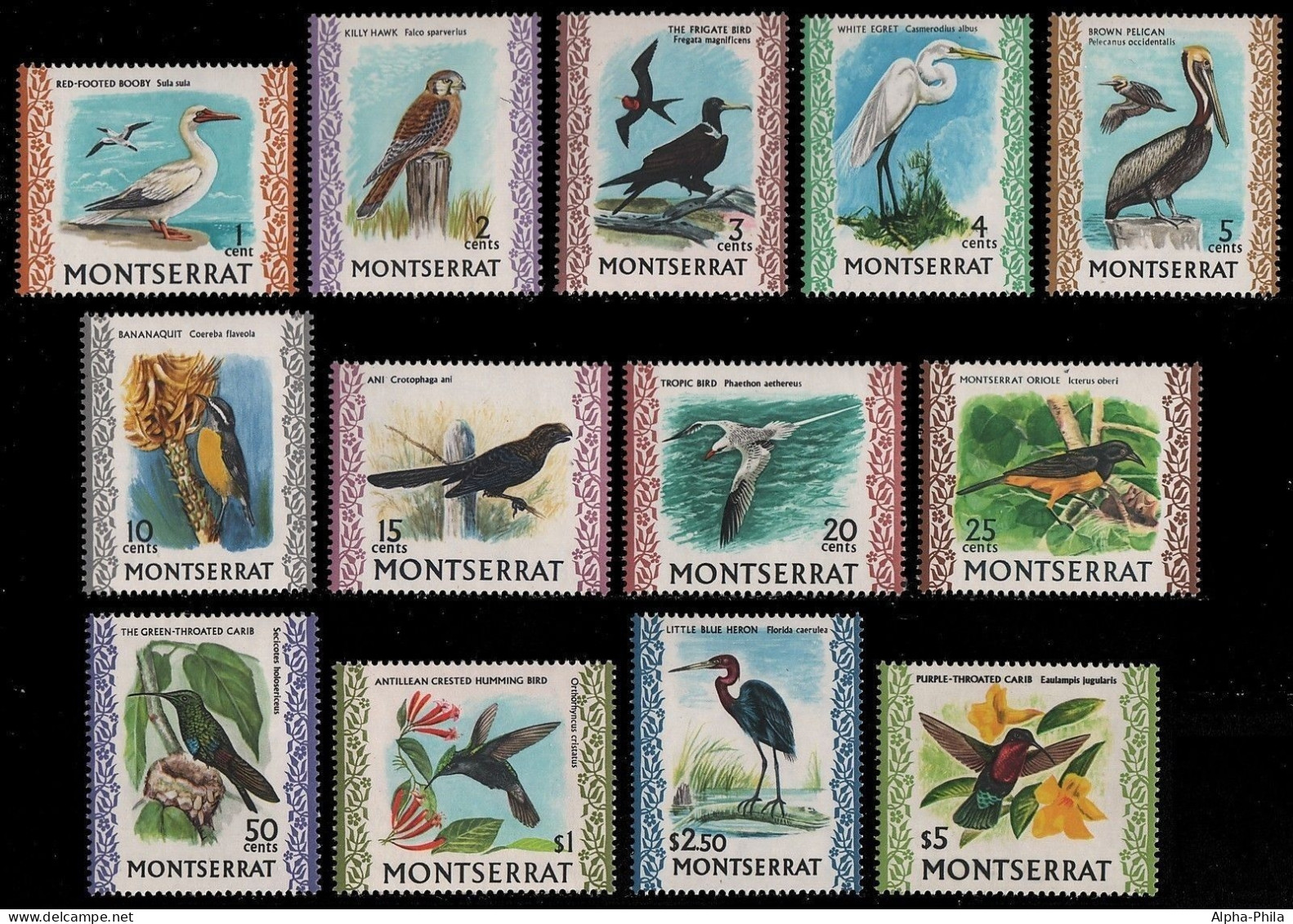 Montserrat 1970 - Mi-Nr. 230-242 ** - MNH - Vögel / Birds (I) - Montserrat