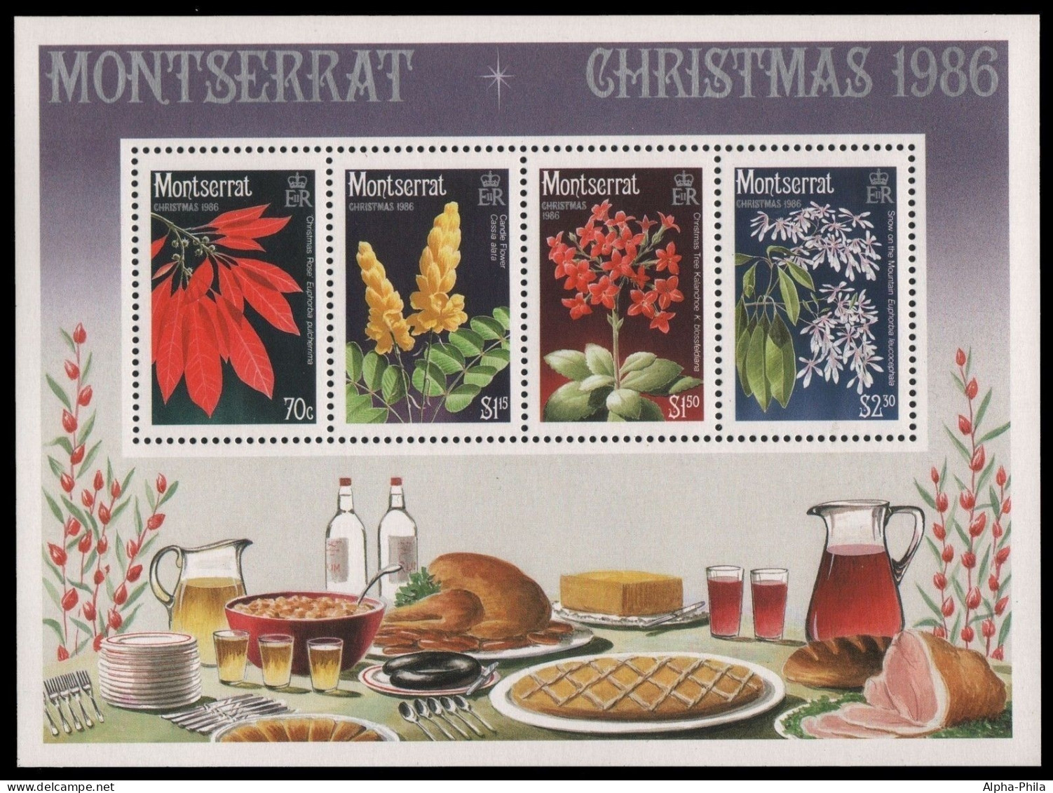 Montserrat 1986 - Mi-Nr. Block 42 ** - MNH - Blumen / Flowers - Montserrat