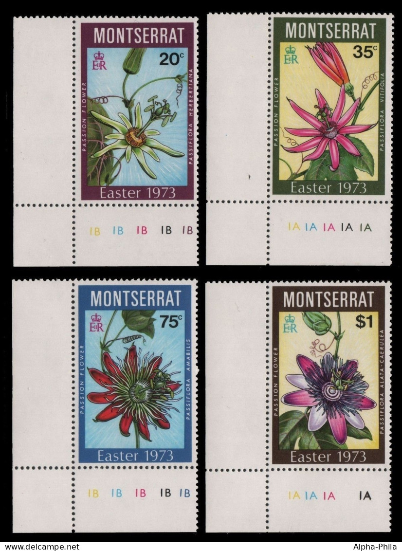 Montserrat 1973 - Mi-Nr. 287-290 ** - MNH - Blumen / Flowers - Montserrat