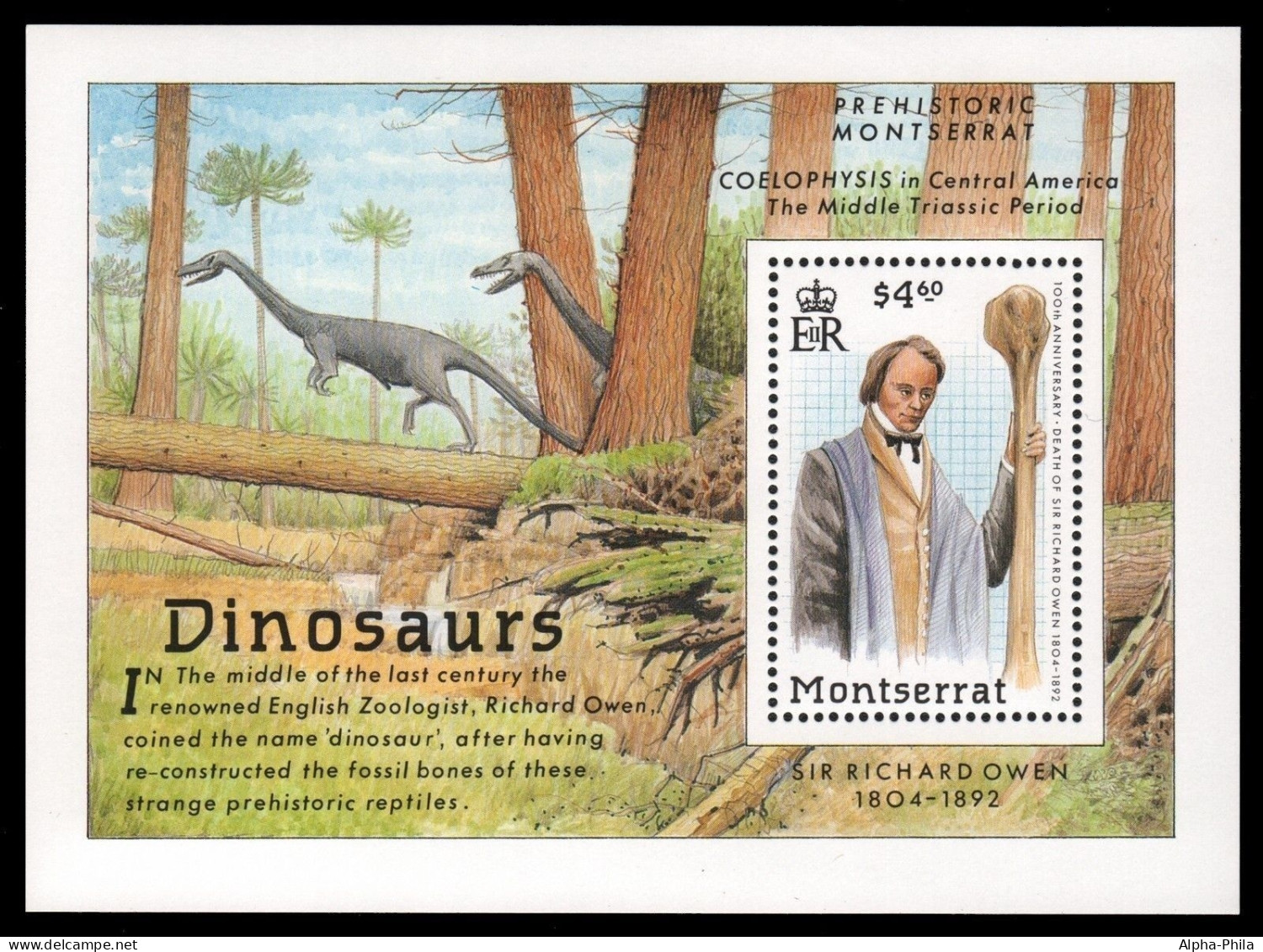 Montserrat 1992 - Mi-Nr. Block 63 ** - MNH - Dinosaurier / Dinosaurs - Montserrat