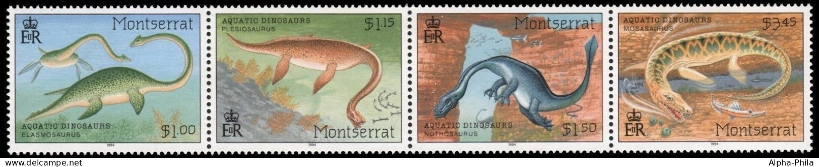 Montserrat 1994 - Mi-Nr. 892-895 ** - MNH - Dinosaurier / Dinosaurs - Montserrat