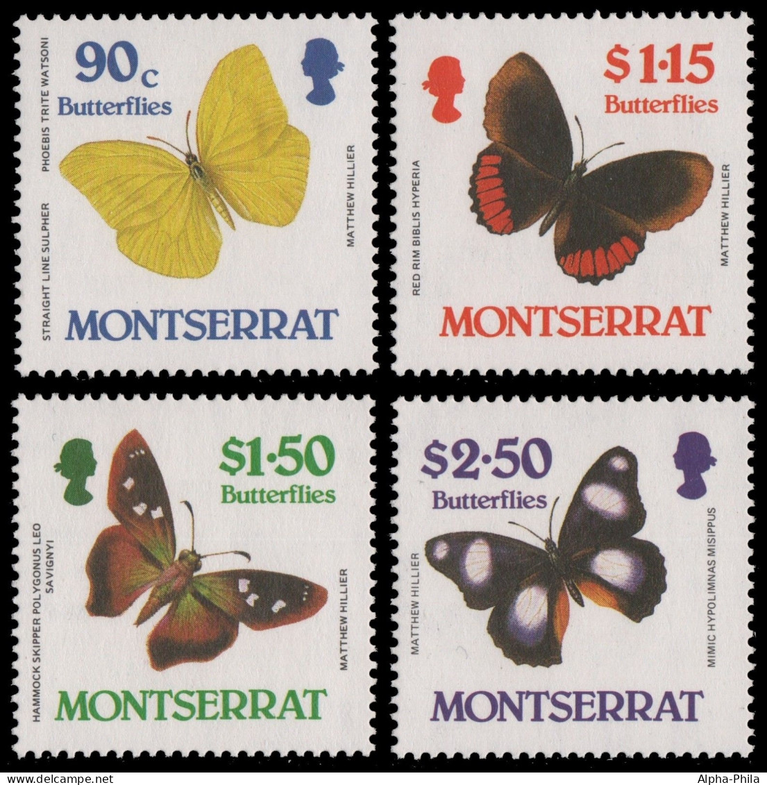 Montserrat 1987 - Mi-Nr. 683-686 ** - MNH - Schmetterlinge / Butterflies - Montserrat