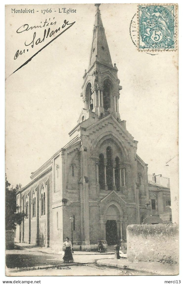 Précurseur De MONTOLIVET (13) – L’Eglise. Editeur Lacour, N° 1766. - Saint Barnabé, Saint Julien, Montolivet
