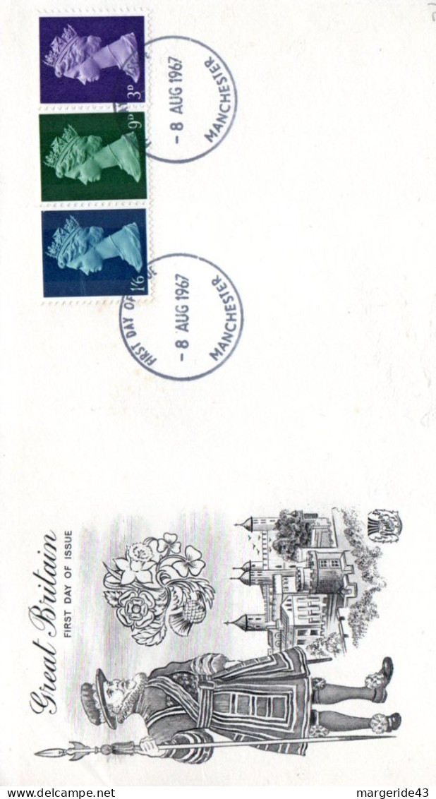 GB FDC 1967 SERIE COURANTE - 1952-71 Ediciones Pre-Decimales