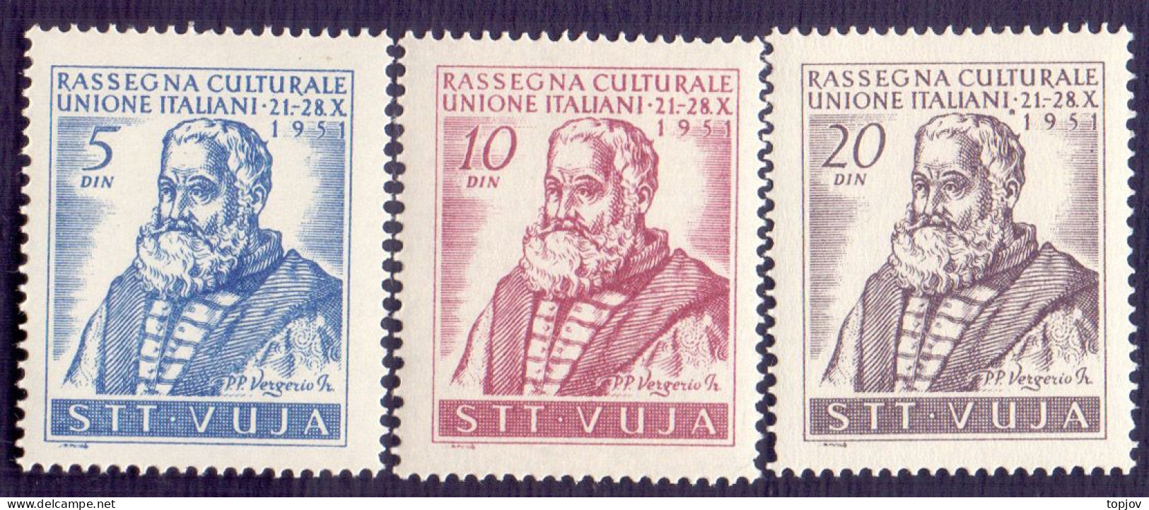 JUGOSLAVIA - TRIESTE ZONE B - CULTURE ITALIANA -  FESTIVAL DI PIRANO- **MNH - 1951 - Neufs