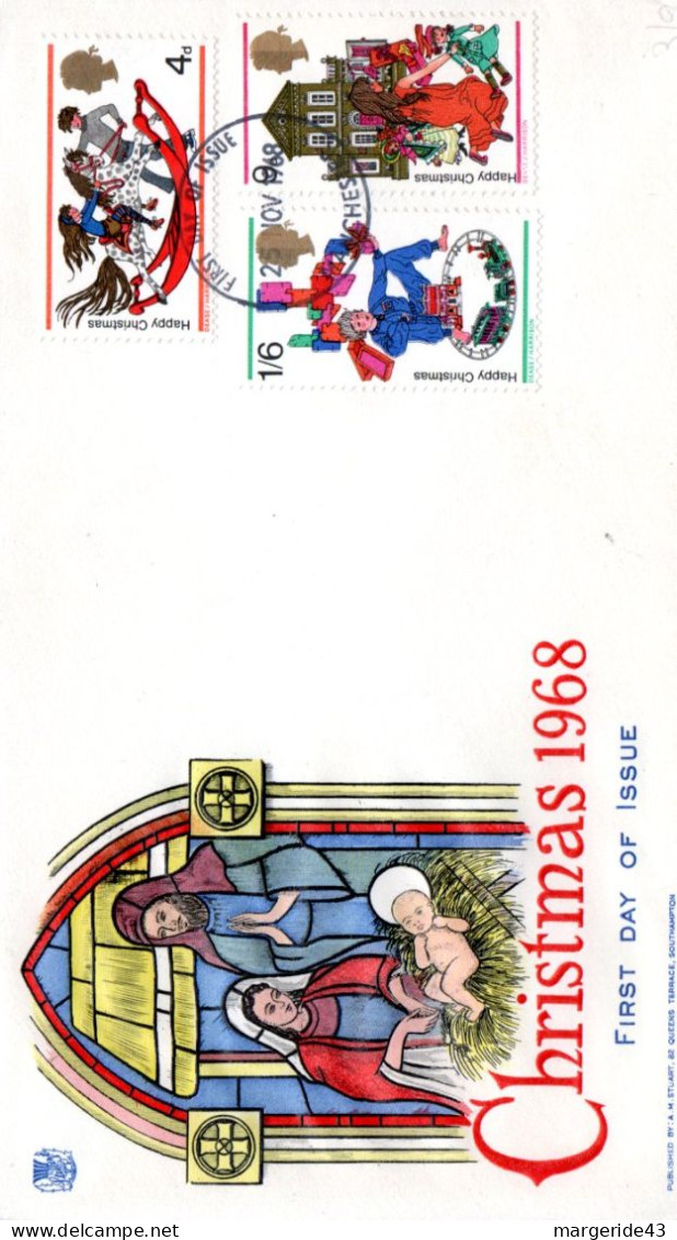 GB FDC 1968 NOEL - 1952-1971 Em. Prédécimales