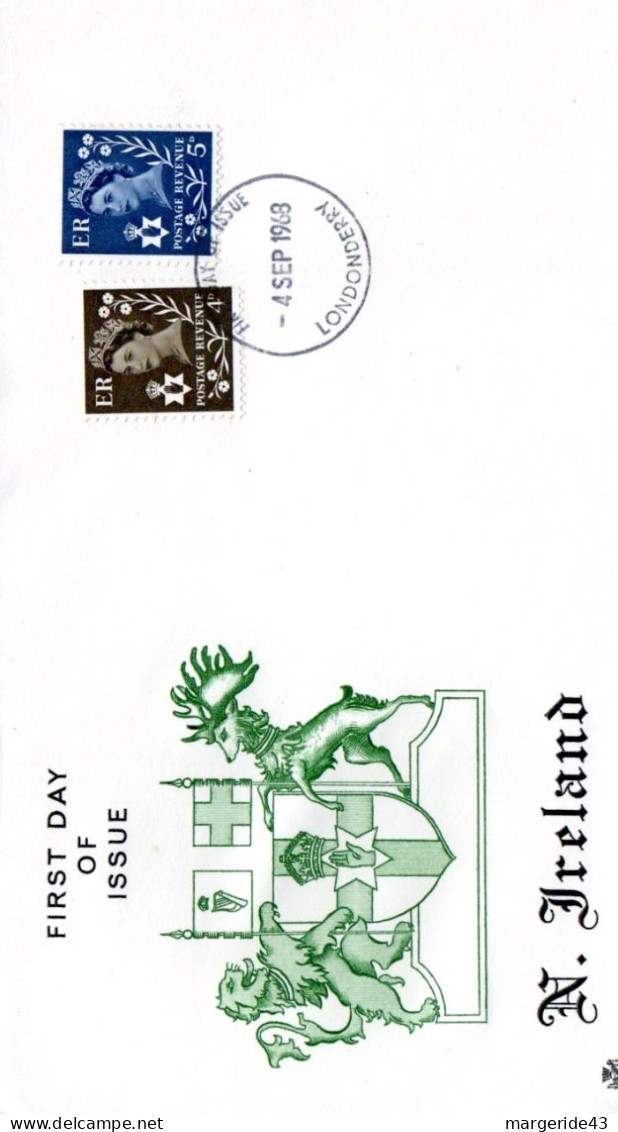 GB FDC 1968 SERIE COURANTE - IRLANDE - 1952-71 Ediciones Pre-Decimales