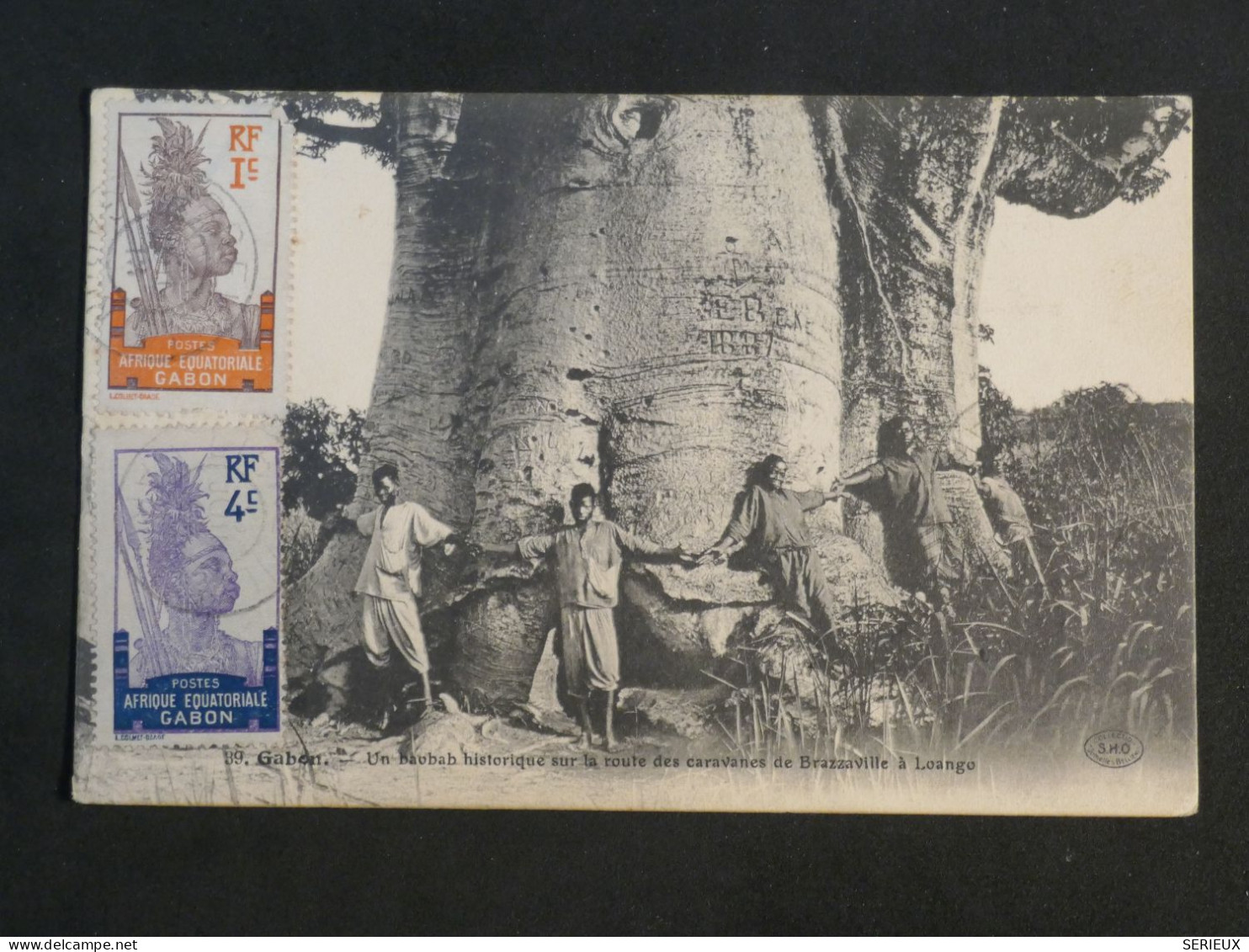 AE43 GABON AEF   BELLE CARTE 1915 BAOBAB HISTORIQUE +A ASNIERES FRANCE   + AFF. INTERESSANT+++ - Lettres & Documents