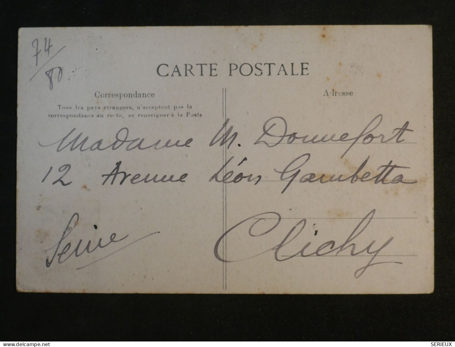 AE43 GABON AEF   BELLE CARTE 1913   ELOBY. LIBREVILLE  A CLICHY  FRANCE   + AFF. INTERESSANT+++ - Lettres & Documents