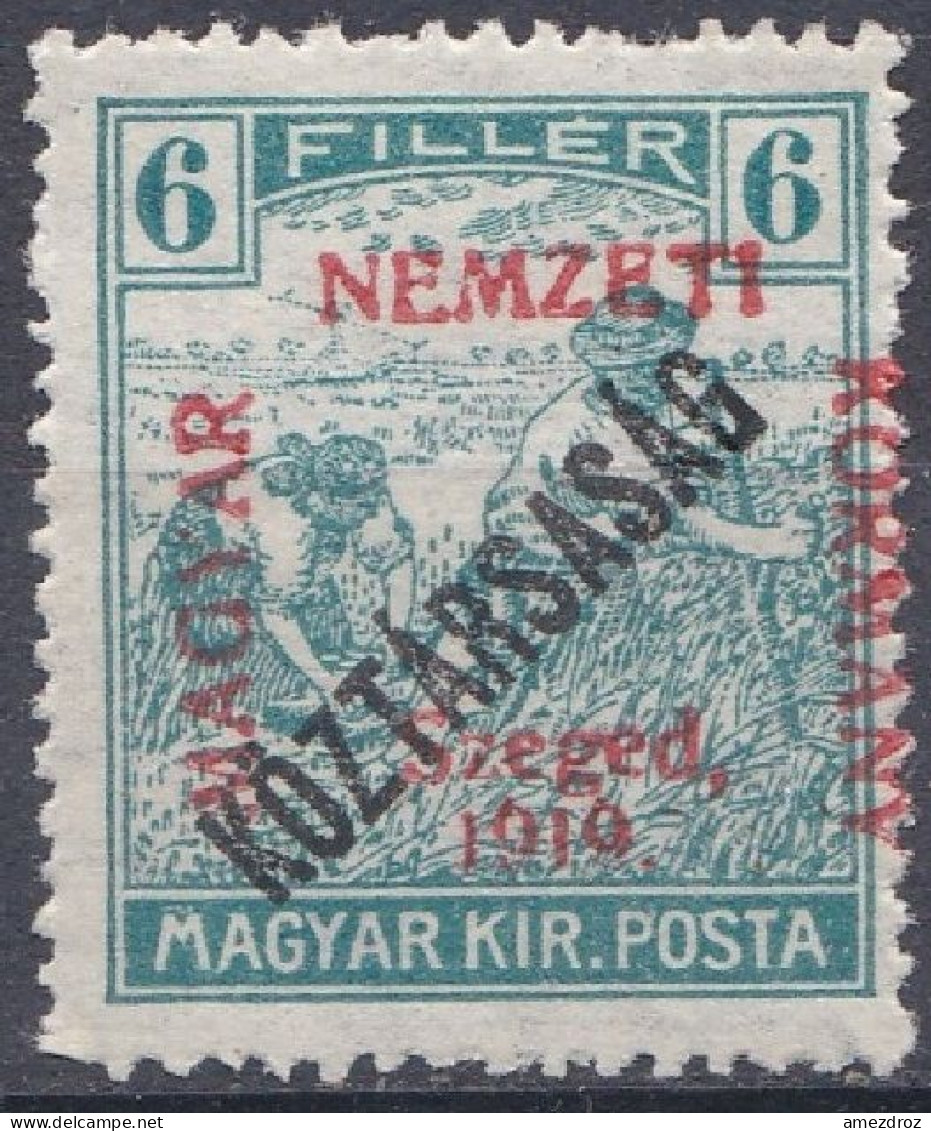 Hongrie Szeged 1919 N° 28 Mi 30 * Semeurs Koztarsasag  (J21) - Szeged