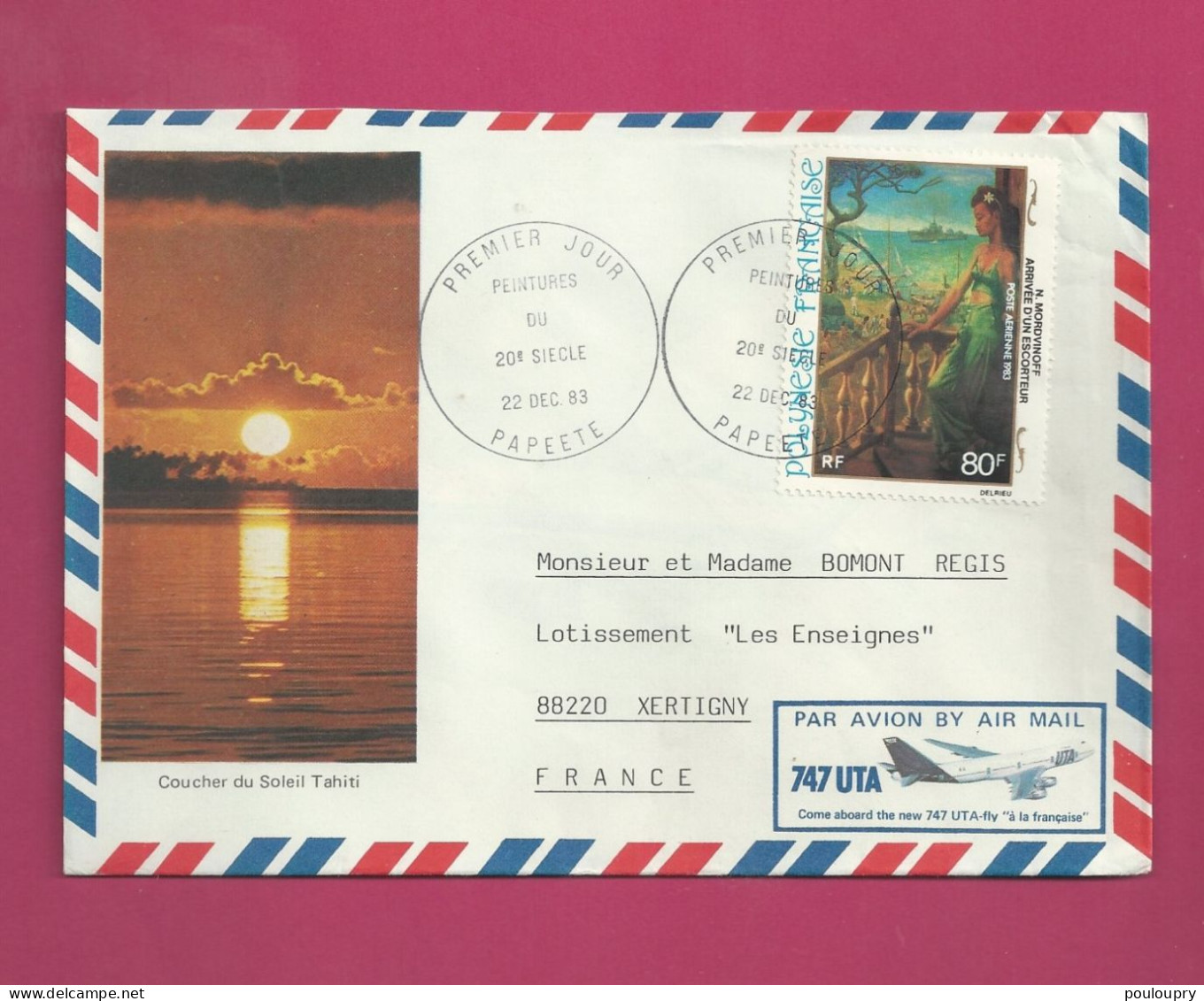 Lettre De 1983 Pour La France - YT N° PA 180 - Lettres & Documents