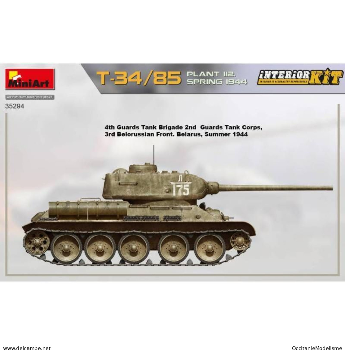 Miniart - CHAR T-34/85 Plant 112 Spring 1944 maquette réf. 35294 Neuf NBO 1/35